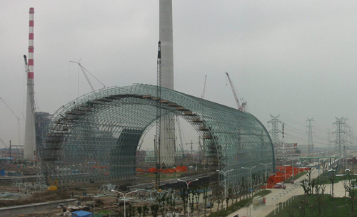 扬州发电厂球形网架